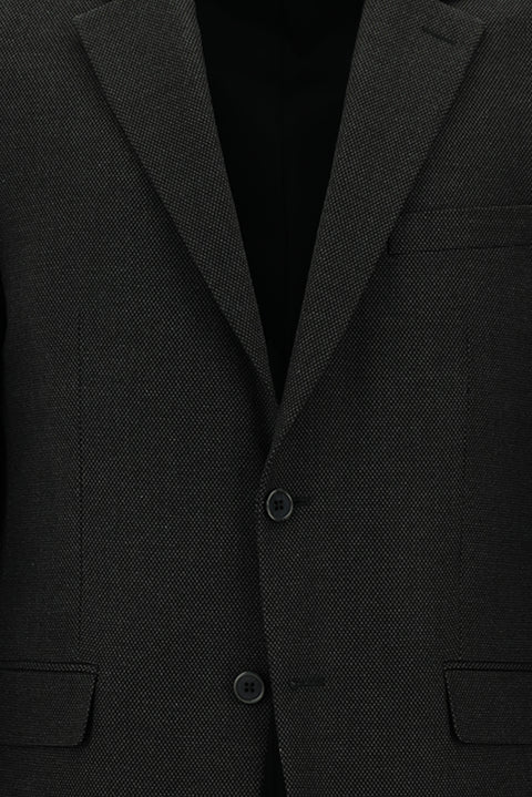 Dark Anthracite 4-Drop Relaxed Fit Patterned Suit