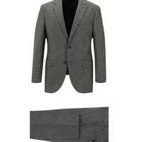 Medium Grey 6 Drop Regular Fit Standard Cut Patterned Suit