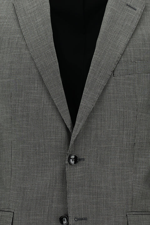 Medium Grey 6 Drop Regular Fit Standard Cut Patterned Suit
