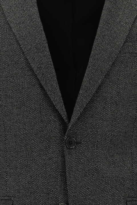Dark Gray 7 Drop Slim Fit Patterned Suit