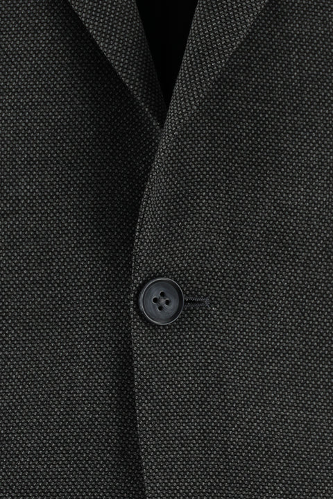 Dark Gray 4-Drop Relaxed Fit Patterned Suit