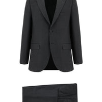 Dark Anthracite 4-Drop Relaxed Fit Patterned Suit