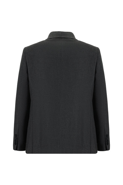 Dark Anthracite 4-Drop Relaxed Fit Patterned Suit
