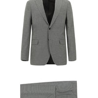 Light Gray 6 Drop Regular Fit Standard Cut Patterned Suit