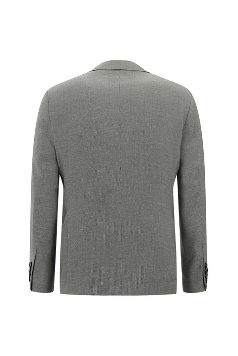 Light Gray 6 Drop Regular Fit Standard Cut Patterned Suit