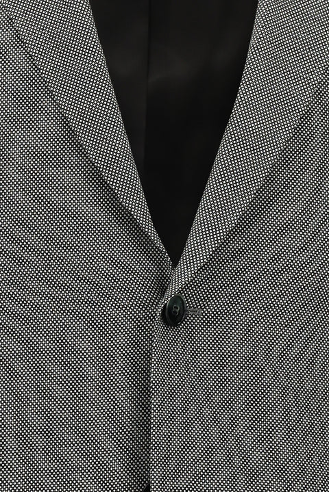 Light Gray 6 Drop Regular Fit Standard Cut Patterned Suit