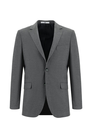  Orta Füme 7 Drop Slim Fit Dar Kesim Desenli Takım Elbise