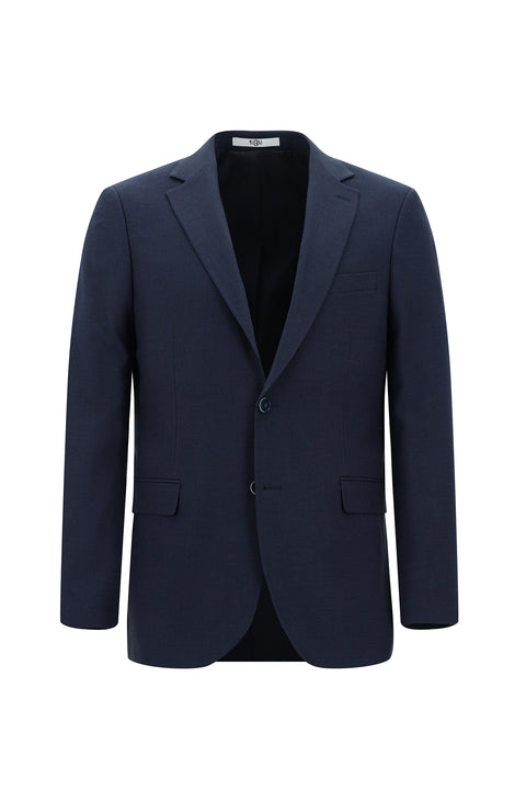 Medium Navy 6 Drop Regular Fit Standard Cut Patterned Suit