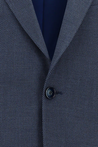  Koyu Mavi  7 Drop Slim Fit Dar Kesim Desenli Takım Elbise