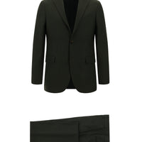 Dark Khaki 6 Drop Regular Fit Standard Cut Patterned Suit