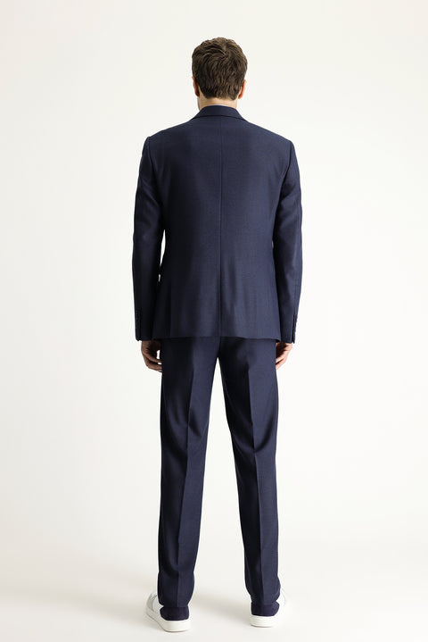 Dark Navy 8 Drop Muscle Fit Long Athletic Cut Double-Breasted Suit