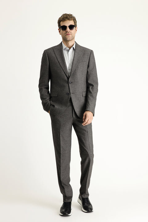 Dark Brown 8-Drop Muscle Fit Long Athletic Cut Double-Breasted Suit