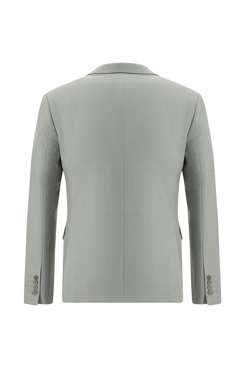 Light Grey 7 Drop Super Slim Fit Extra Narrow Cut Patterned Suit