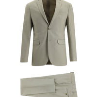 Light Beige 7 Drop Super Slim Fit Extra Narrow Cut Patterned Suit