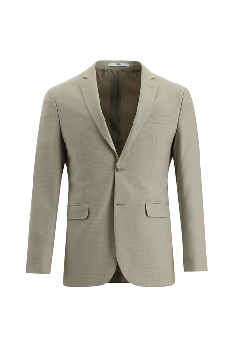 Light Beige 7 Drop Super Slim Fit Extra Narrow Cut Patterned Suit