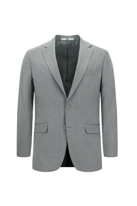 Medium Gray 6 Drop Regular Fit Standard Cut Patterned Suit