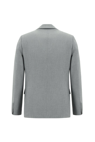  Orta Füme 6 Drop Regular Fit Standart Kesim Desenli Takım Elbise