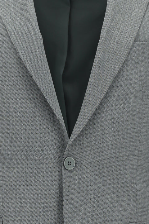 Medium Gray 6 Drop Regular Fit Standard Cut Patterned Suit