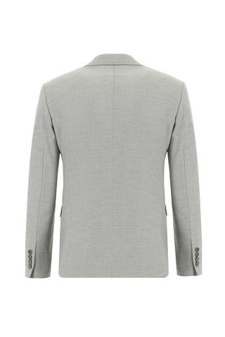  Orta Gri 7 Drop Super Slim Fit Eksra Dar Kesim Desenli Takım Elbise
