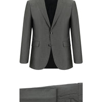 Dark Anthracite 7 Drop Slim Fit Patterned Suit