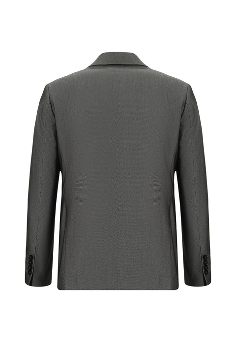 Dark Anthracite 7 Drop Slim Fit Patterned Suit