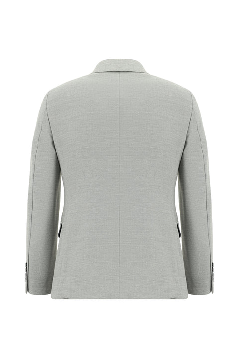 Orta Gri 7 Drop Super Slim Fit Eksra Dar Kesim Desenli Takım Elbise