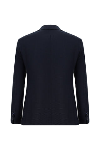  Koyu Lacivert 7 Drop Super Slim Fit Eksra Dar Kesim Desenli Takım Elbise