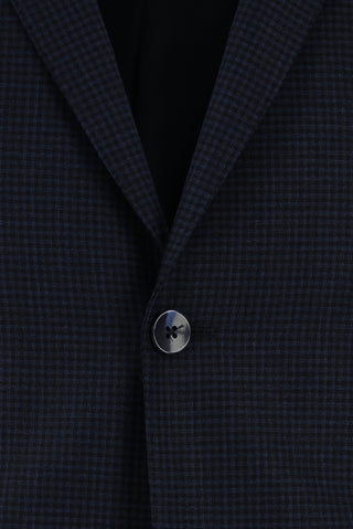  Koyu Lacivert 7 Drop Super Slim Fit Eksra Dar Kesim Desenli Takım Elbise
