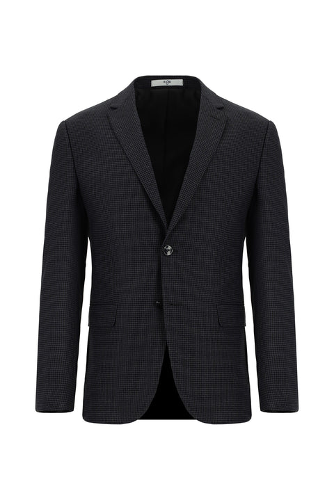 Dark Anthracite 7 Drop Super Slim Fit Extra Narrow Cut Patterned Suit