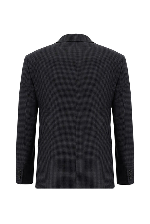 Dark Anthracite 7 Drop Super Slim Fit Extra Narrow Cut Patterned Suit