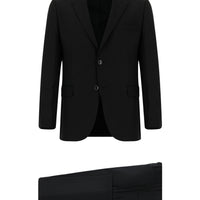 Black 7 Drop Slim Fit Patterned Suit