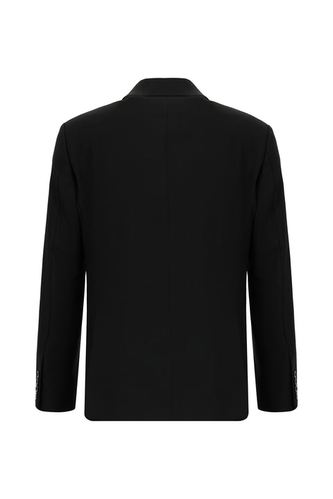 Black 7 Drop Slim Fit Patterned Suit