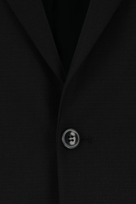 Black 6 Drop Regular Fit Standard Cut Patterned Suit