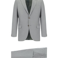 Light Gray 6 Drop Regular Fit Standard Cut Patterned Suit