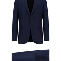 Dark Navy 6 Drop Regular Fit Standard Cut Patterned Suit