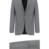 Dark Indigo 6 Drop Regular Fit Standard Cut Patterned Suit
