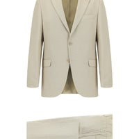 Light Beige 6 Drop Regular Fit Standard Cut Patterned Suit