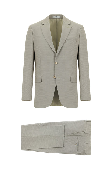 Stone 6 Drop Regular Fit Standard Cut Patterned Suit