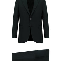 Dark Green 6 Drop Regular Fit Standard Cut Patterned Suit
