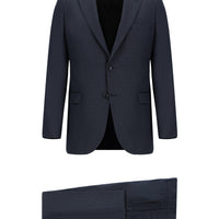 Medium Anthracite 6 Drop Regular Fit Standard Cut Patterned Suit