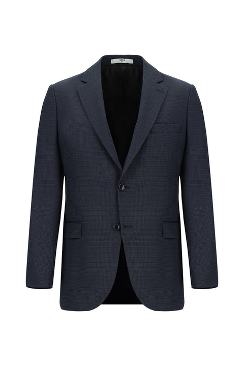 Medium Anthracite 6 Drop Regular Fit Standard Cut Patterned Suit
