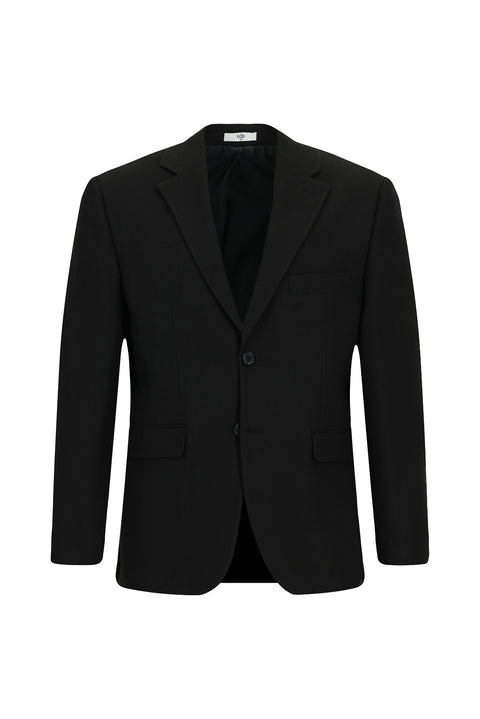 Black 6 Drop Regular Fit Standard Cut Patterned Suit