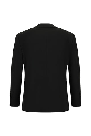  Siyah 4 Drop Relaxed Fit Rahat Kesim Desenli Takım Elbise