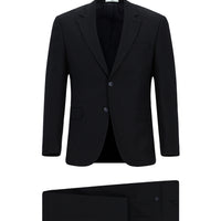 Dark Navy 6 Drop Regular Fit Standard Cut Patterned Suit