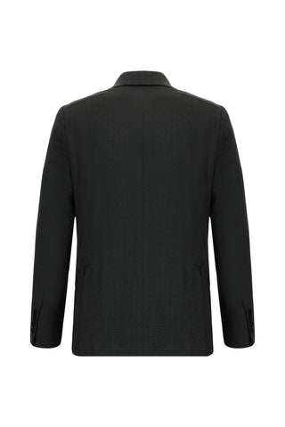  Koyu Antrasit 7 Drop Slim Fit Dar Kesim Yünlü Desenli Takım Elbise