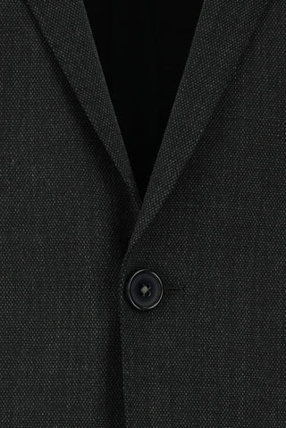  Koyu Antrasit 7 Drop Slim Fit Dar Kesim Yünlü Desenli Takım Elbise