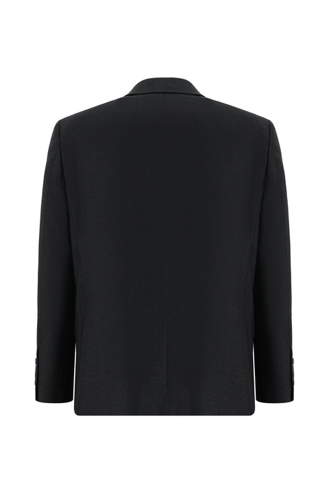 Dark Anthracite 4-Drop Relaxed Fit Patterned Suit