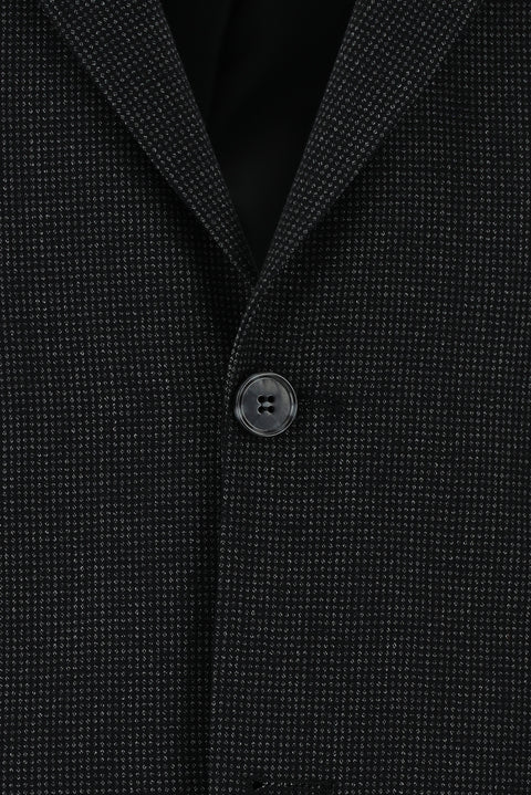 Dark Gray 6 Drop Regular Fit Standard Cut Patterned Suit