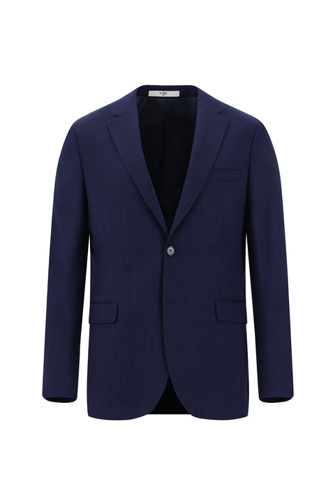 Medium Navy 6 Drop Regular Fit Standard Cut Patterned Suit