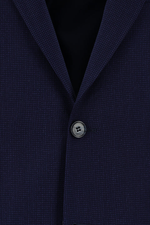 Medium Navy 7 Drop Super Slim Fit Extra Narrow Cut Patterned Suit